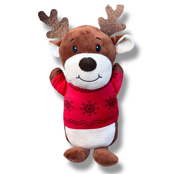 Merry & Bright XL Reindeer Squeaking Dog Toy Soft Plush Festive Winter Play Toss - Picture 2 of 5